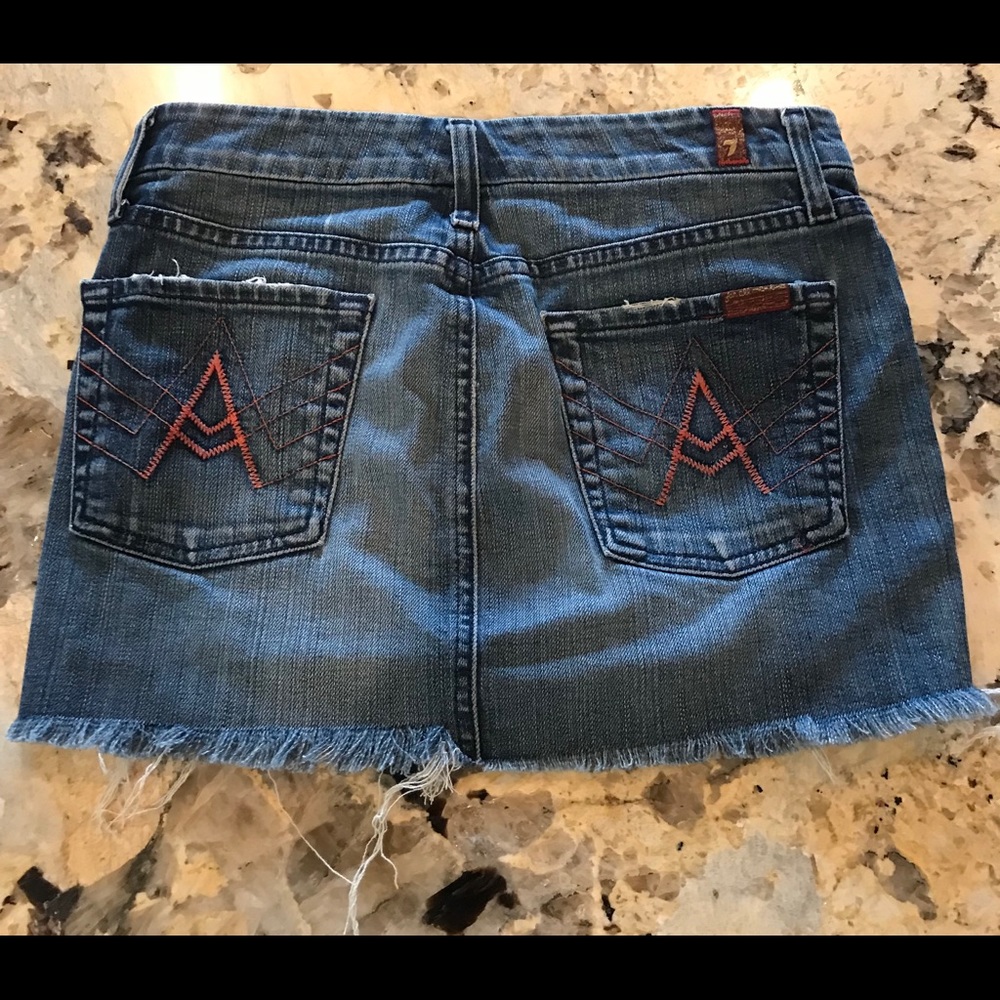 Seven for all Mankind denim mini skirt